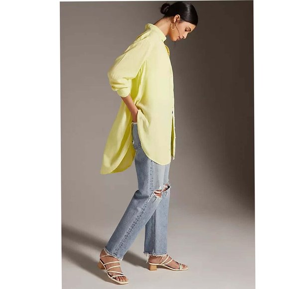 Pilcro And The Letterpress Anthropologie Sleek Buttondown Shirt Top XS - Picture 1 of 8